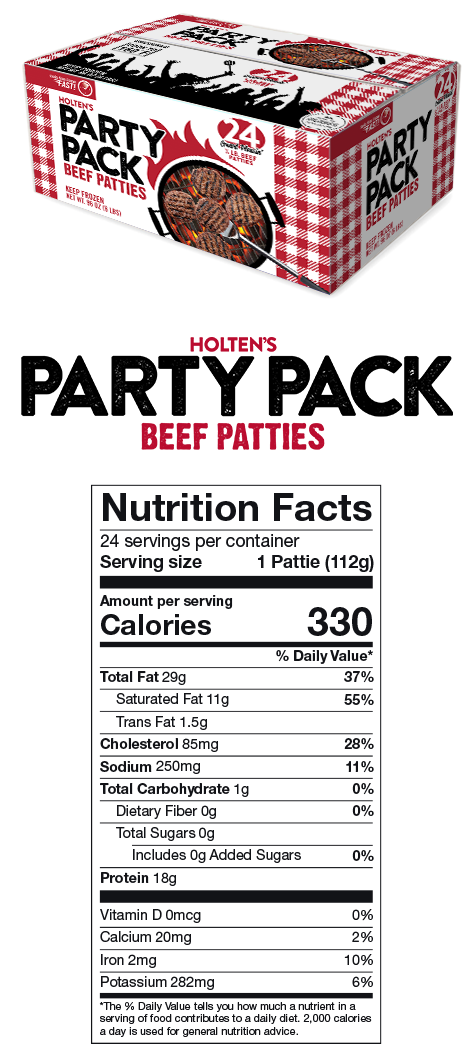 Party Pack Beef Patties 24-pack