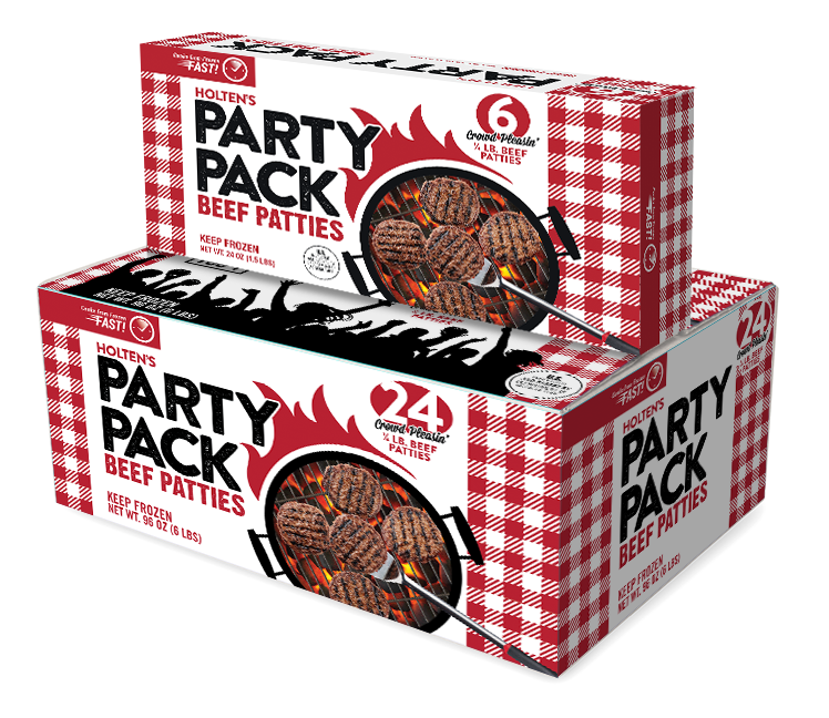 Holten's Party Pack Beef Patties Packages
